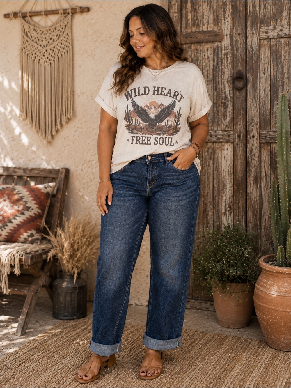 Lane Bryant Size 12 Boyfriend Jeans Cuffed Medium Wash Relaxed Denim